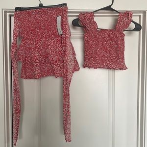 Red Two Piece Set